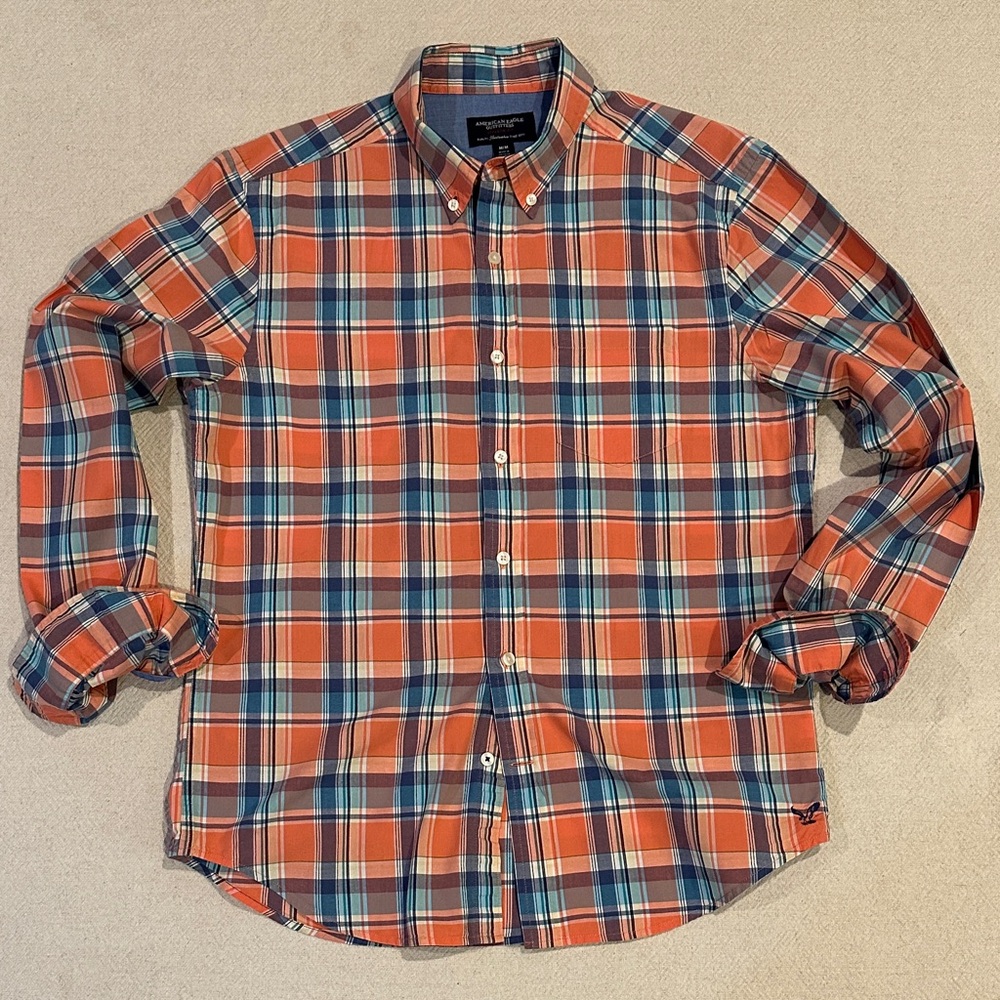 American Eagle Outfitters Plaid Button Down Shirt M